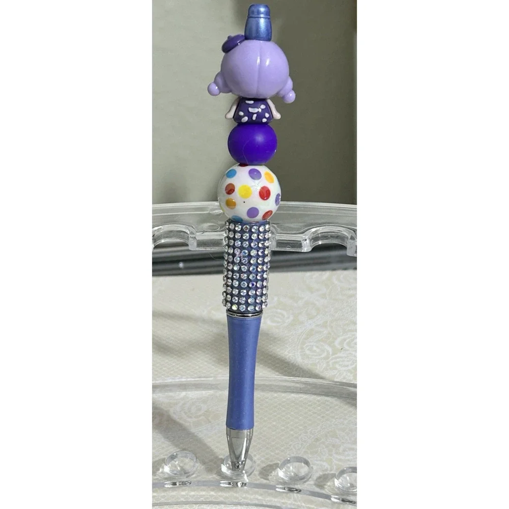 Custom Pen Purple Mini Kawaii AMLLS VuuYoo Doll Beaded Acrylic Handmade